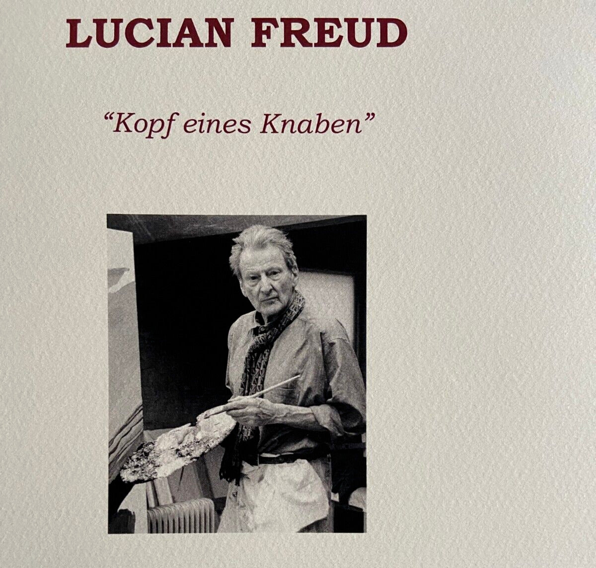 Lucian Freud Lithograph Coa Signed Numbered