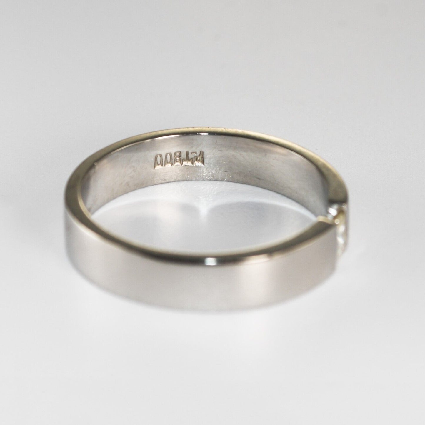 Mens Platinum Princess Cut Diamond Wedding Band
