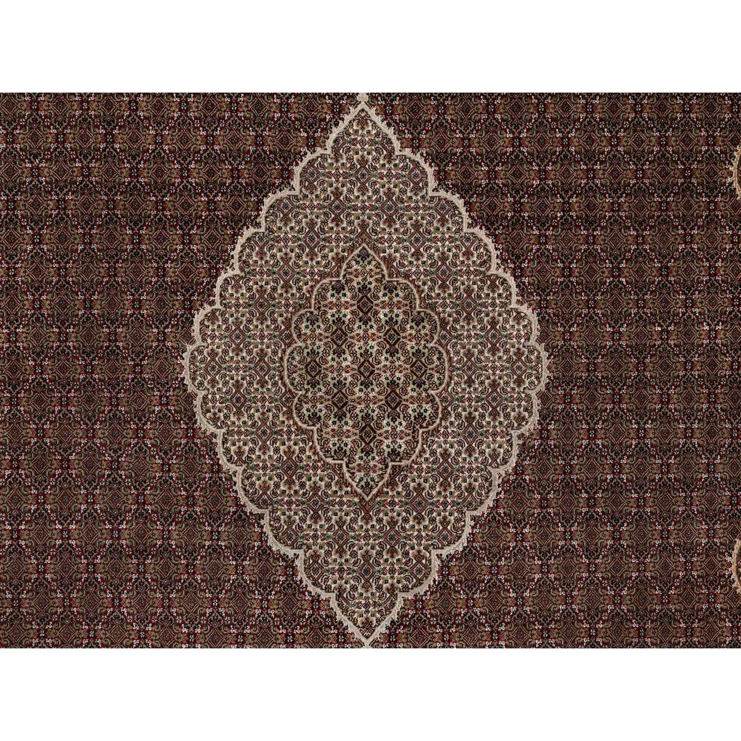 11'9"X15'1" Carmine Red Tebraz Mahi Soft Wool Hand Knotted Oversized Rug