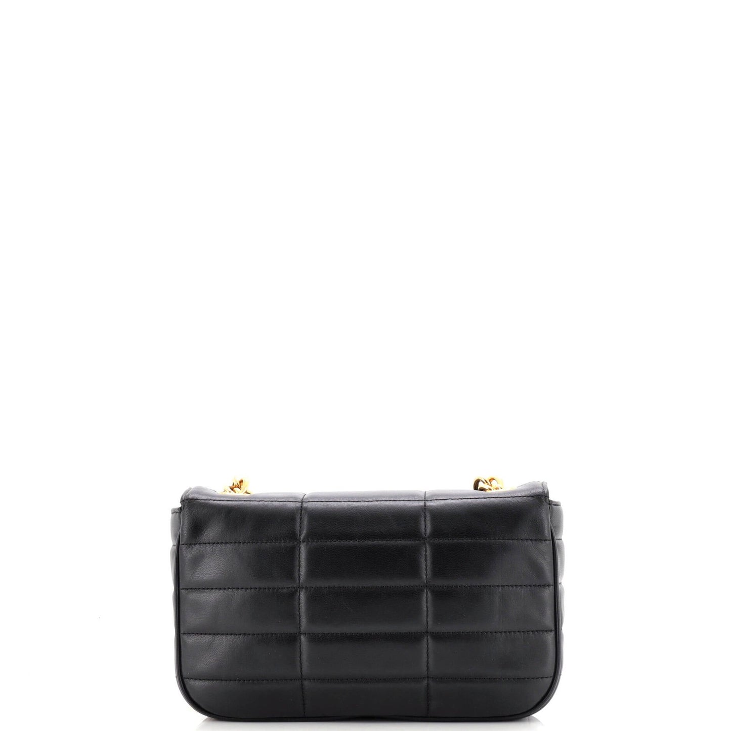Celine Logo Chain Flap Bag Quilted Goatskin Small