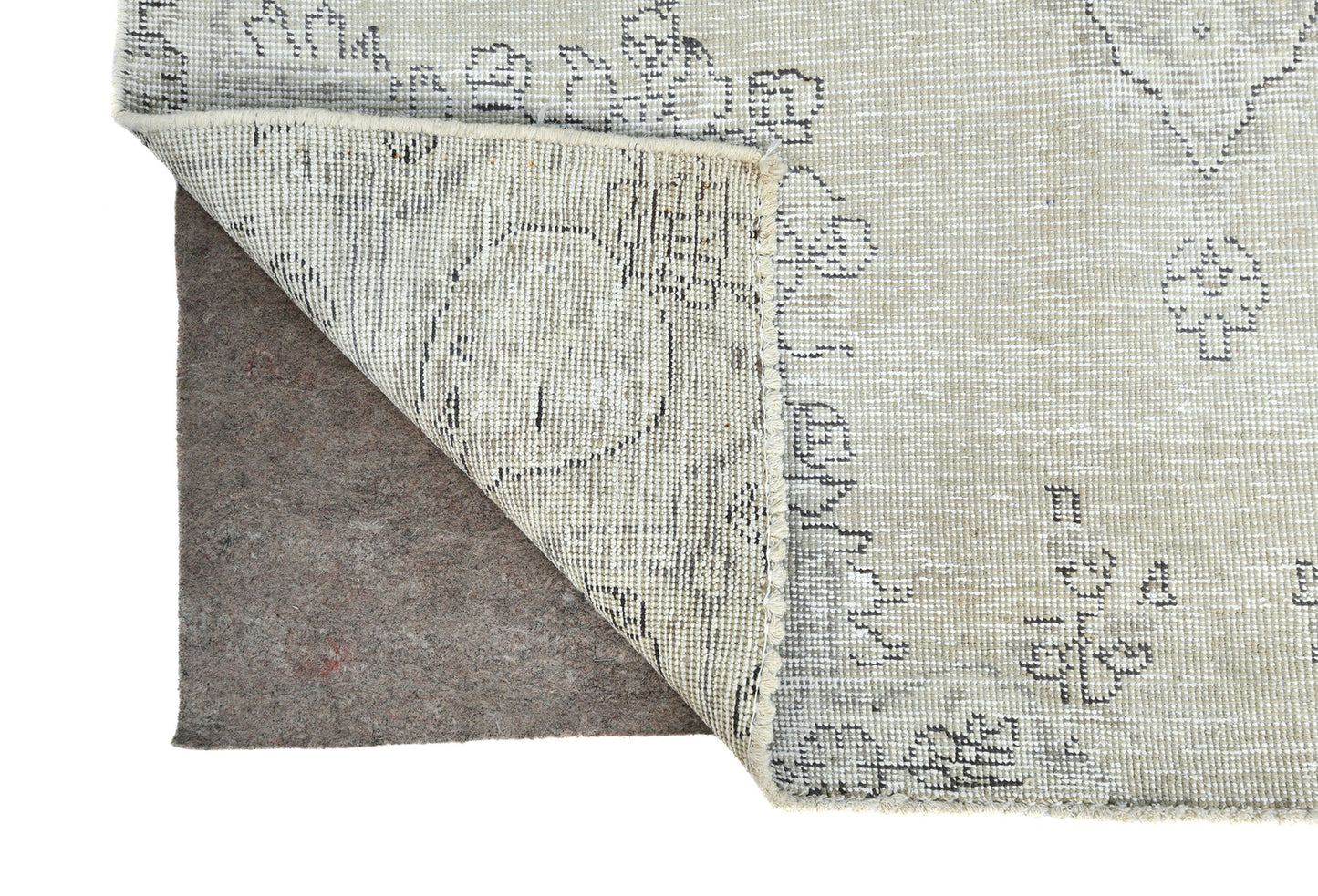 Distressed Vintage Medallion Floral Oriental Rug