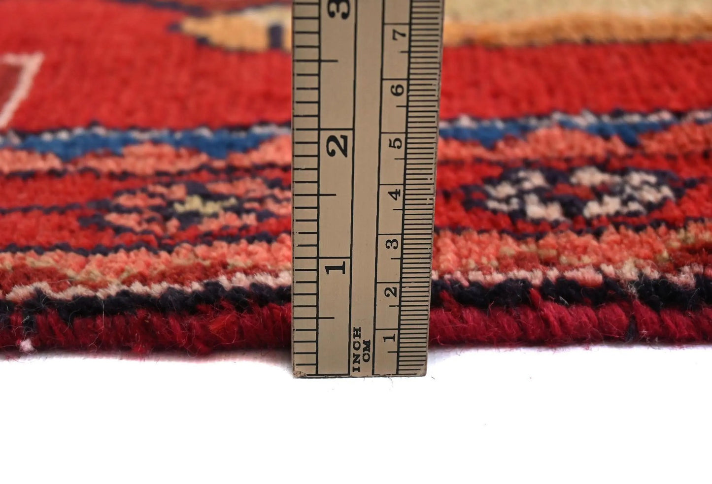 Hand-Knotted Red Tribal Floral Design Oriental