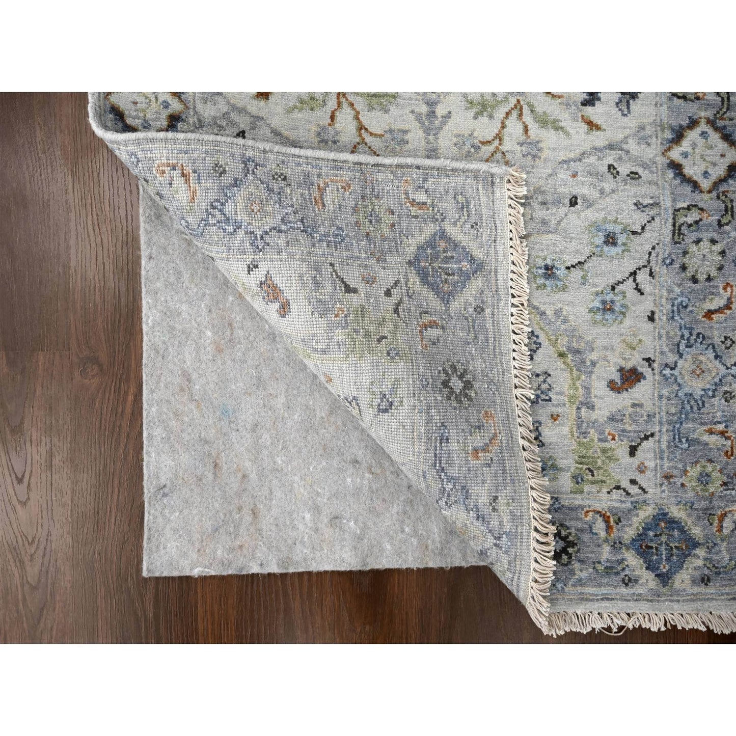 2'8"X27'8" Gray Oushak Denser Weave Hand Knotted 100% Wool Xl Runner Rug