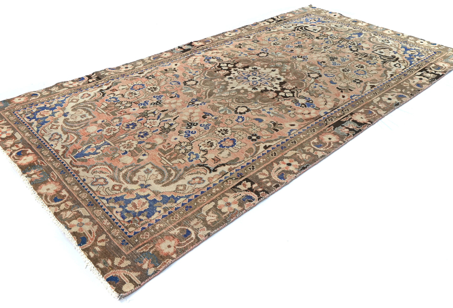 Semi-Antique Vintage Oriental Runner Rug Floral