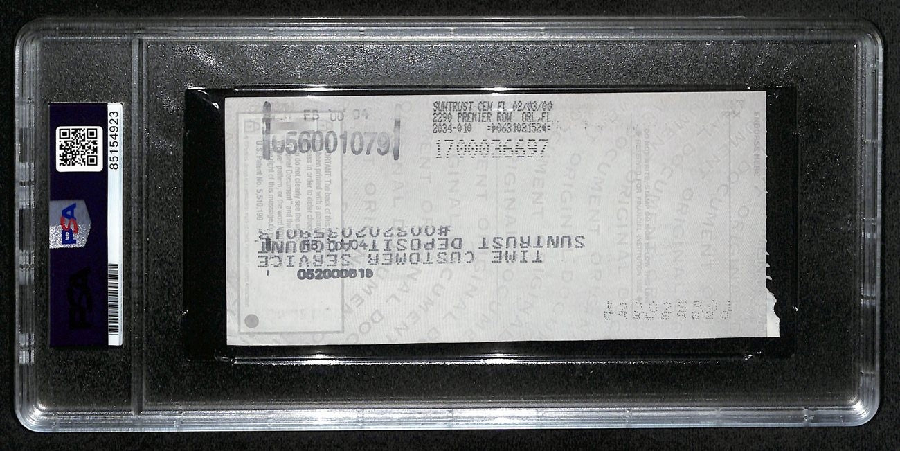 Johnny Unitas Hof Signed/Auto 2000 Bank Check Colts Psa/Dna Gem Mt 10 192622