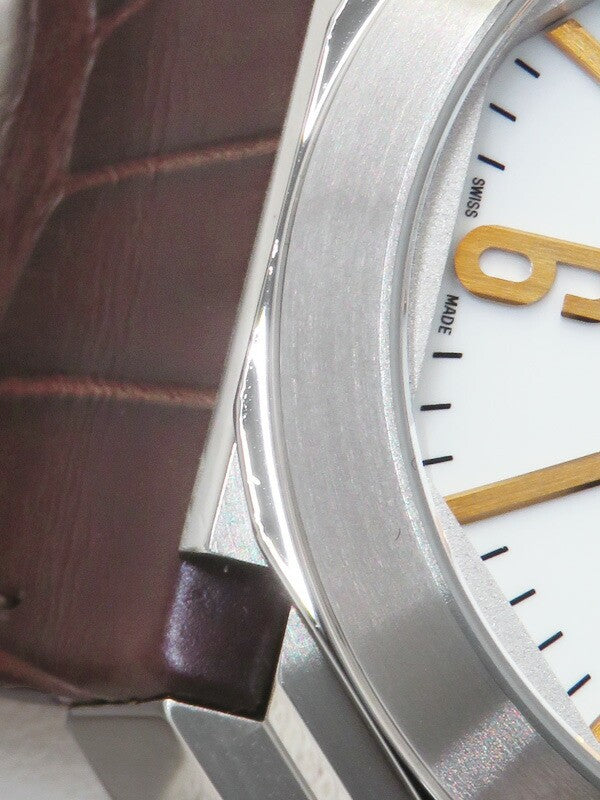 Bvlgari Octo Bgo41S White Automatic Band Size 17.5Cm Men'S Used Watch #61016