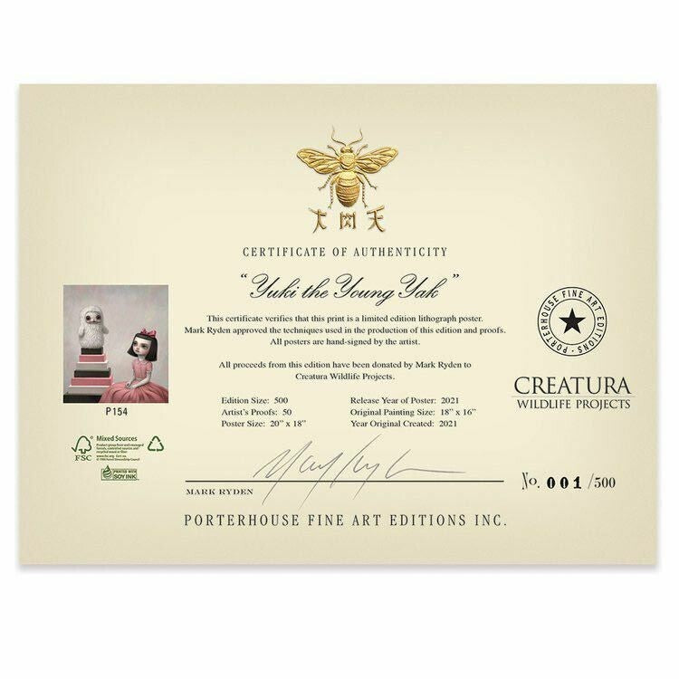 Mark Ryden - Yuki The Young Yak Ed500 Lithograph