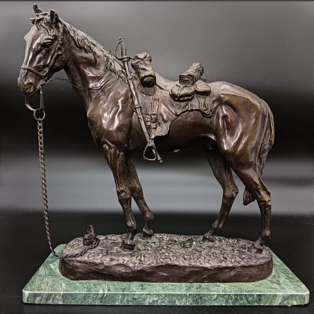 Pierre Jules Mene (France) 16In Large Bronze Sculpture War Horse Antique Art