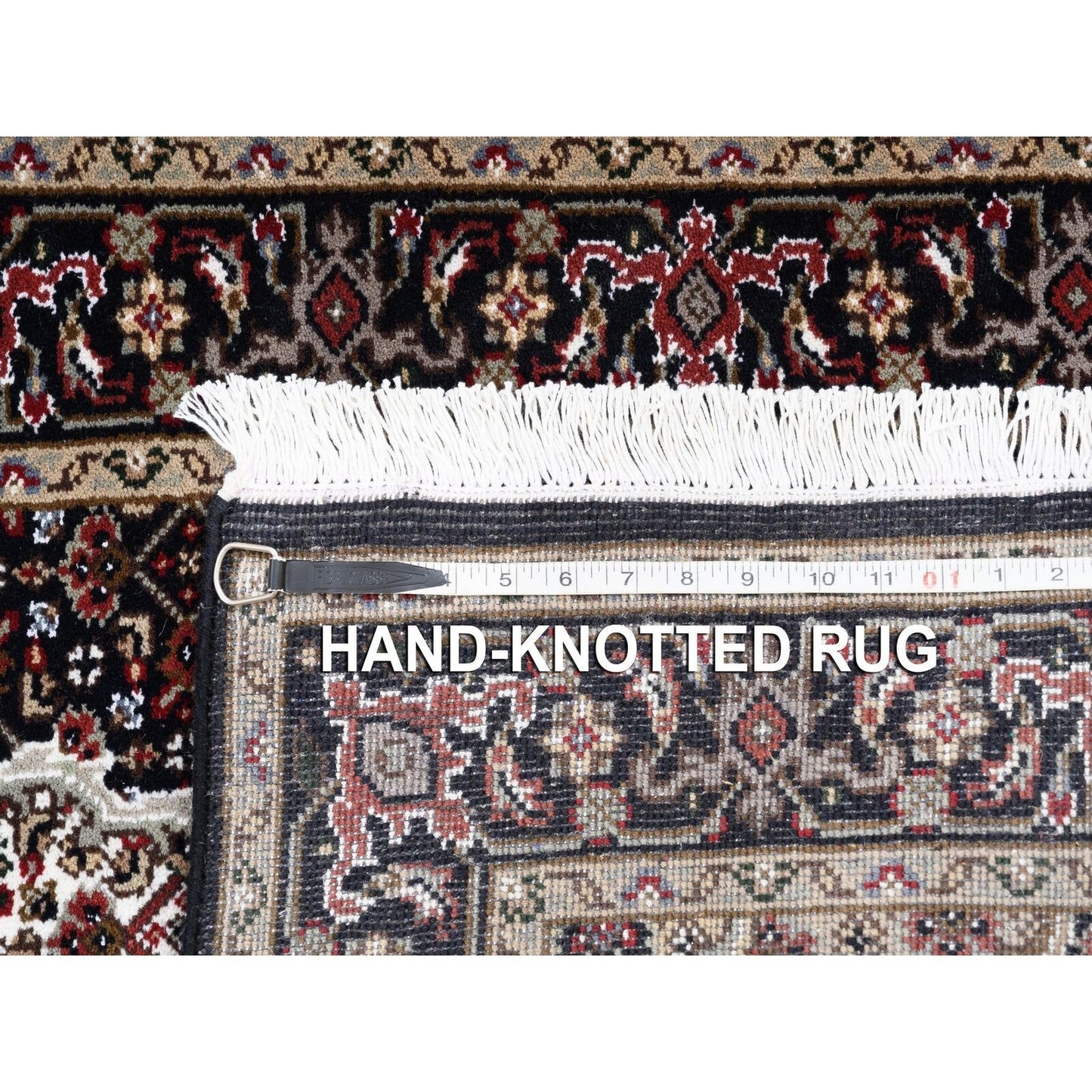 2'7"X11'10" Fish Design Tebraz Mahi Handknotted Wool-Silk Runner Rug