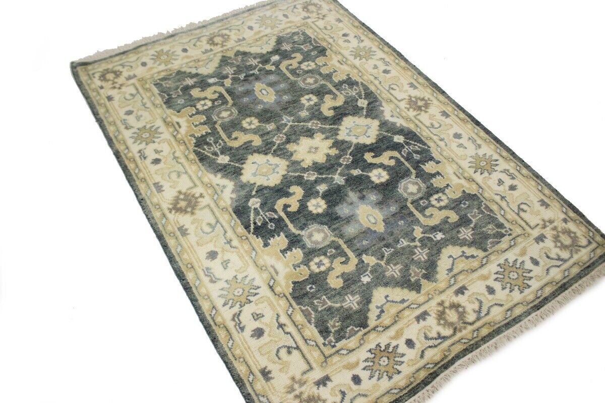 4X6 Ft Handmade Oriental Rug Floral Classic