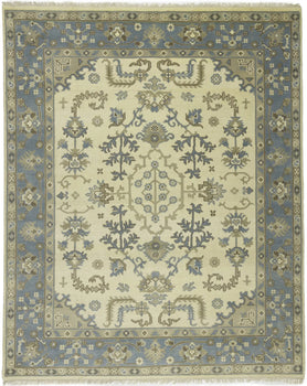 8X10 Ft Oushak Chobi Oriental Rug Floral Design