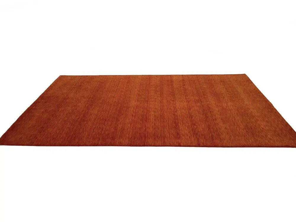 Orange Red Solid Design Hand-Loomed 6X9 Gabbeh