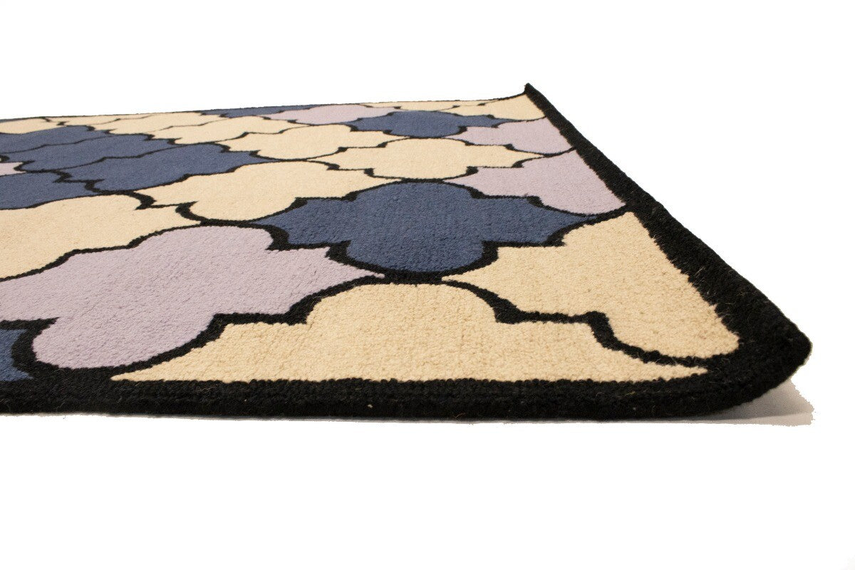 5X8 Ft Multicolored Hand-Tufted Rug Contemporary