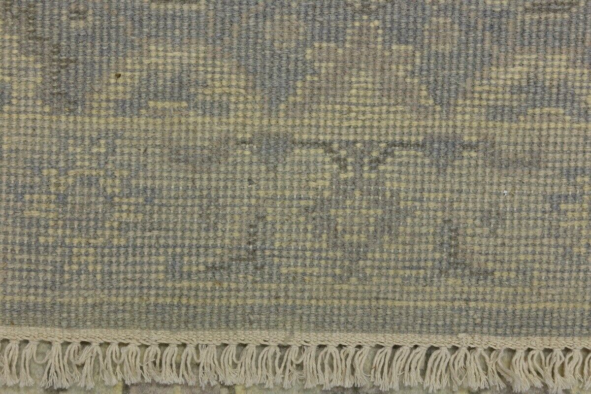 Muted Floral Design Oushak Chobi Runner Rug