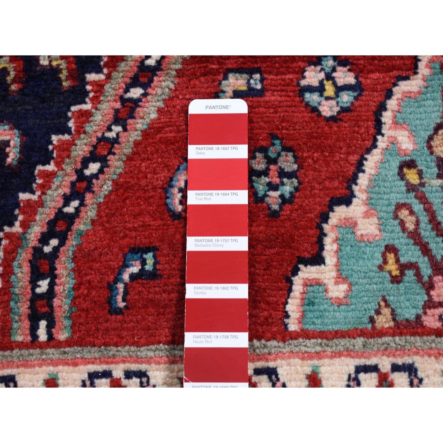 5'1"X9'7" Red New Zoroastrian Pure Wool Hand Knotted Rug