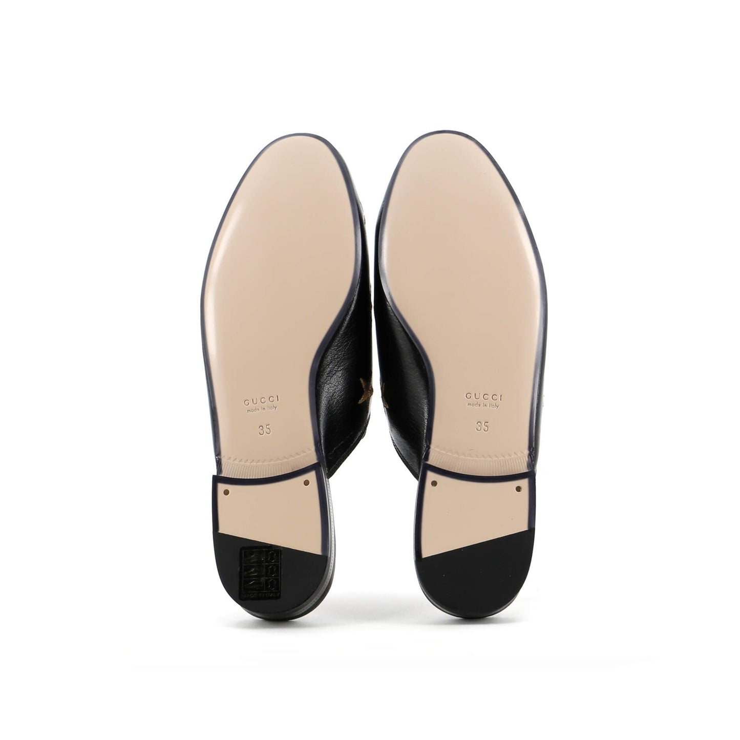 Gucci Women'S Princetown Mules Embroidered Leather