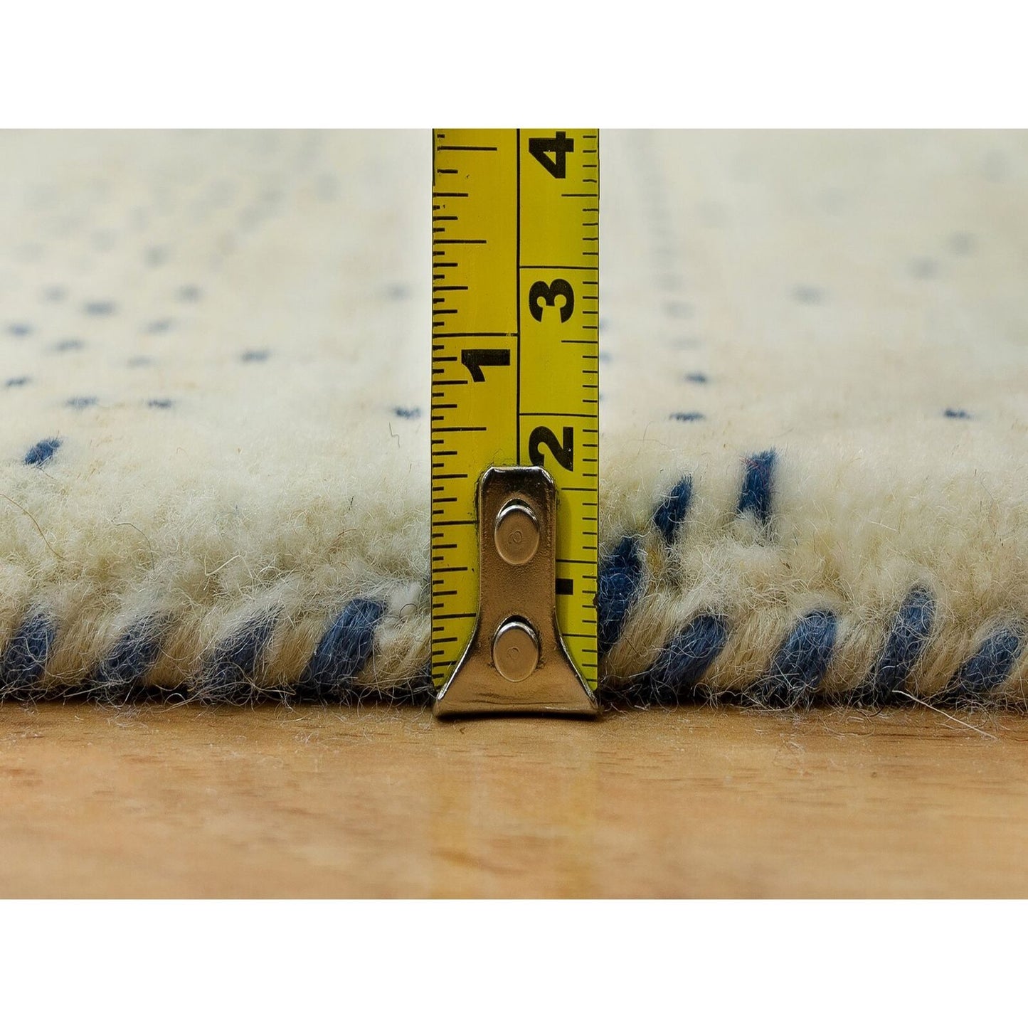 2'7"X9'6" Retro White Lori Buft Gabbeh Tree Design 100% Wool Runner Rug