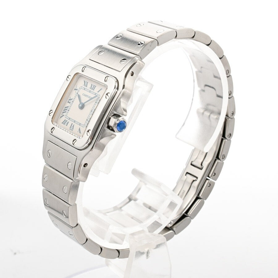 Cartier Santos Galve Sm W20017D6 White Case Size 23Mm Ladies Used Watch #7107