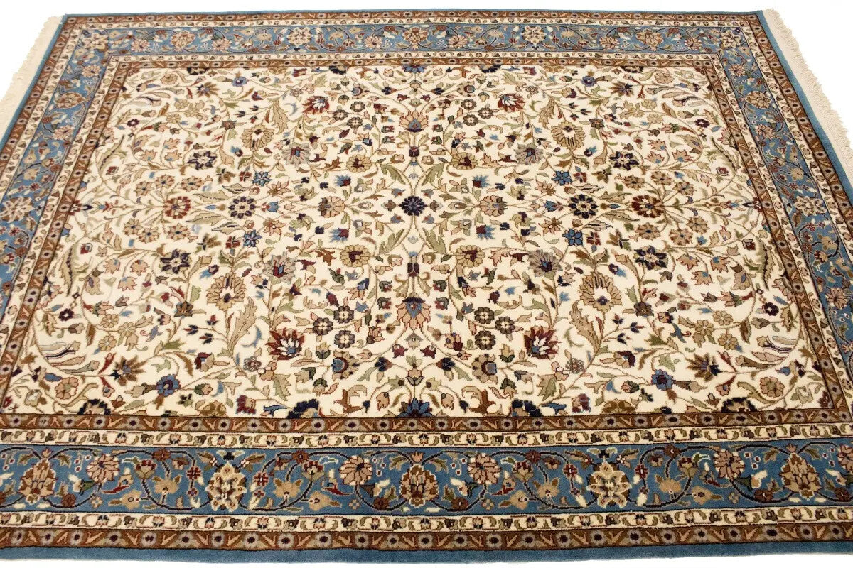 Rare Handmade Kirman Floral Design Rug Oriental