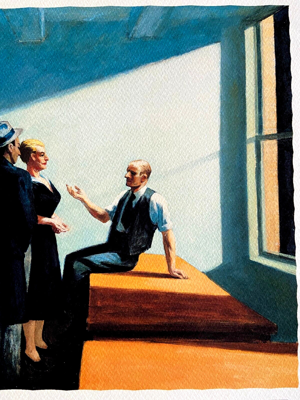 Edward Hopper Lithograph (Norman Rockwell Paul