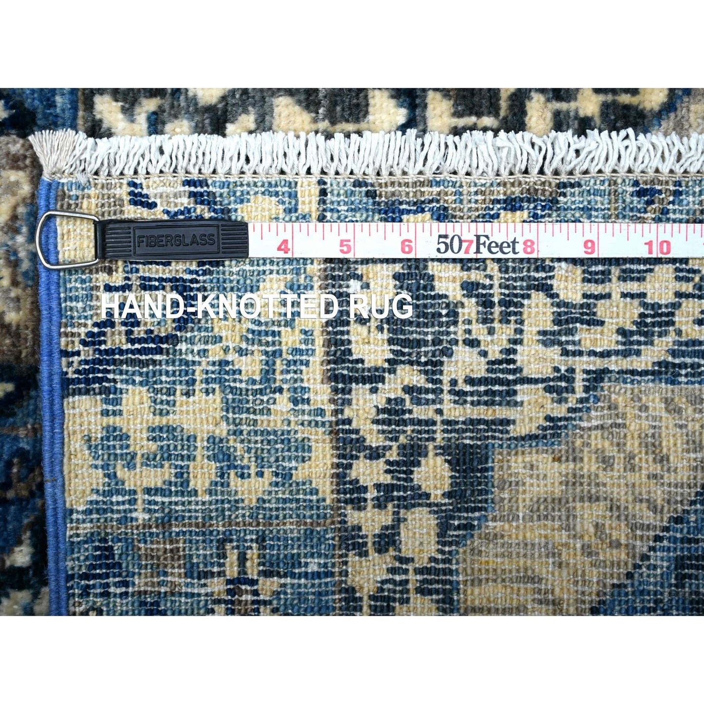 2'4"X6'8" Blue Fine Aryana Soft Wool Hand Knotted Oriental Rug