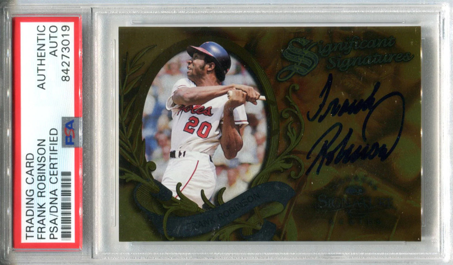 Frank Robinson Autographed 1997 Donruss Signature Series Card (Psa)