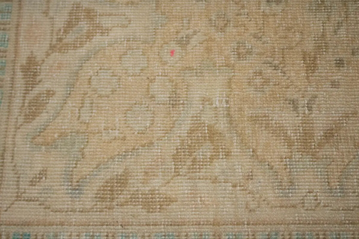 Antique Hand-Knotted Wool Oriental Area Rug Beige