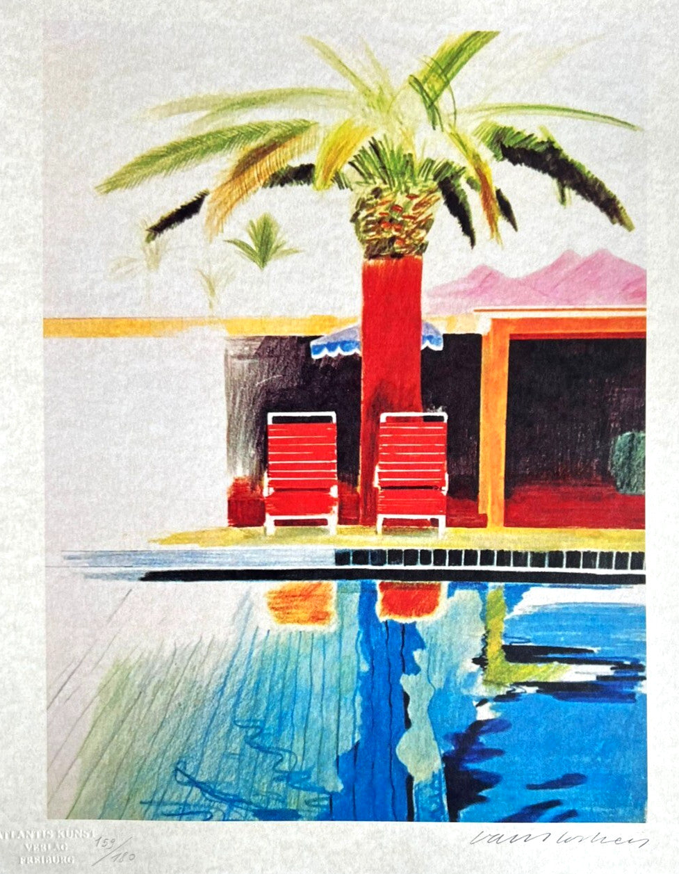 David Hockney Lithograph Coa Signed