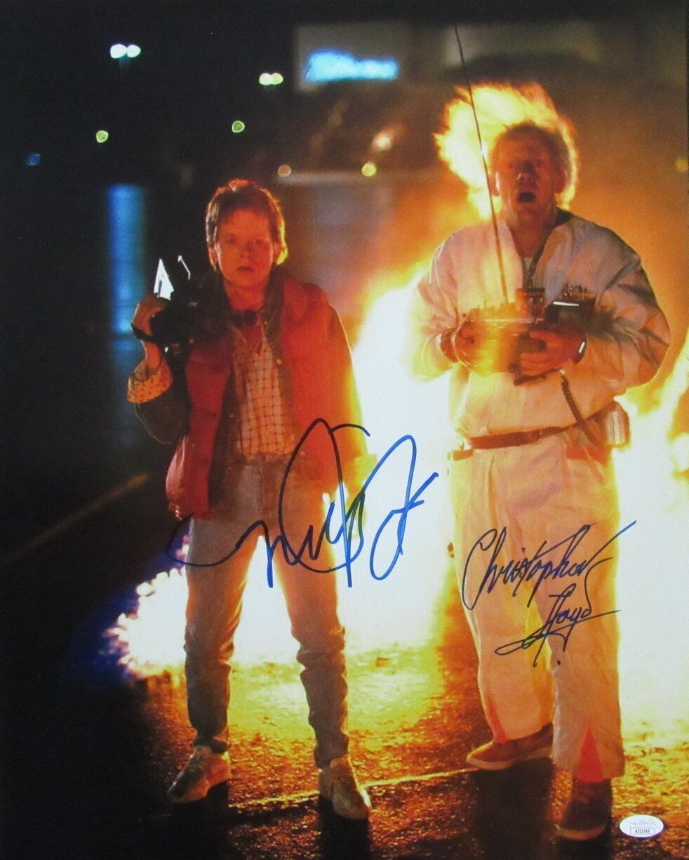 Michael J Fox/Christopher Lloyd Sign/Auto 16X20