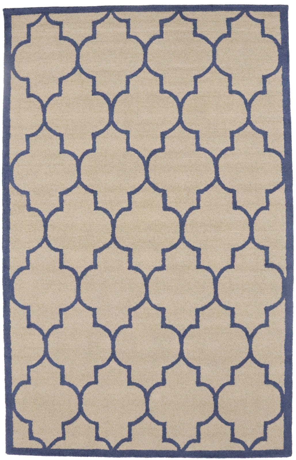 Cream Modern Contemporary Trellis Foyer 5X8