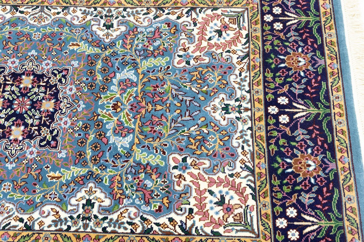 Handmade Kirman Oriental Rug Classic Floral