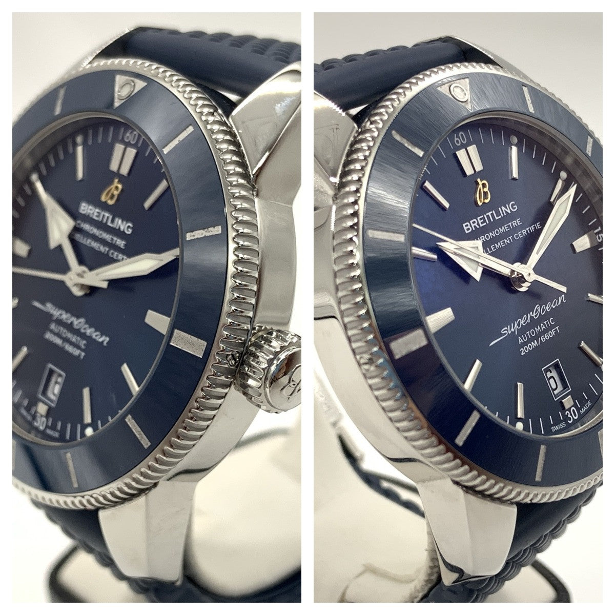 Breitling Ab2020 Navy Case Size 50Mm Band Size 16Cm Men'S Used Watch #2414