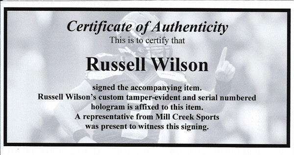 Russell Wilson Signed Seahawks Eclipse Full Size