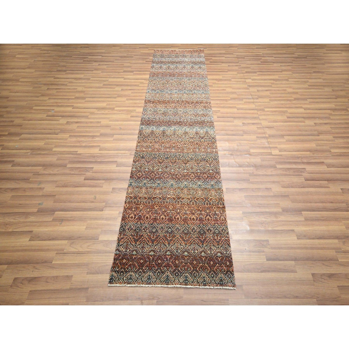 2'7"X10' Red Kohinoor Herat Design Soft Wool Hand Knotted Runner Rug