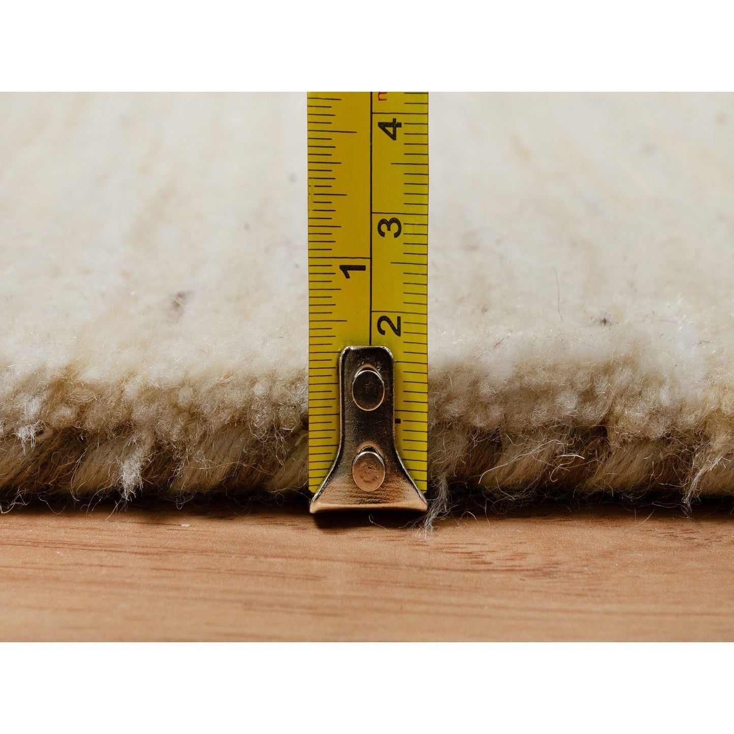 2'8"X16' White Modern Plain Design Pure Wool Hand Knotted Xl Runner Rug