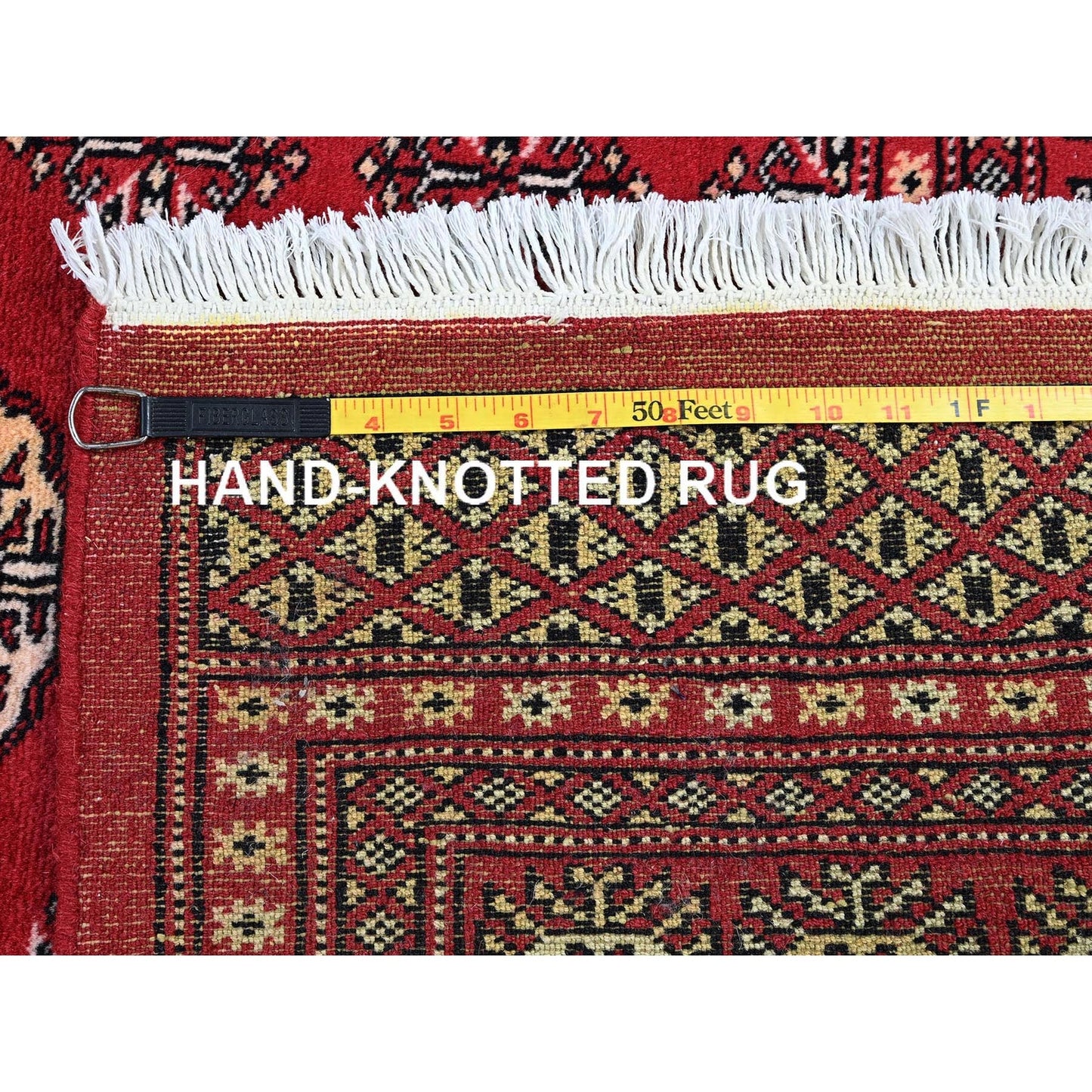 5'1"X8'1" Chili Red Princess Bokara Soft Wool Hand Knotted Mat Rug