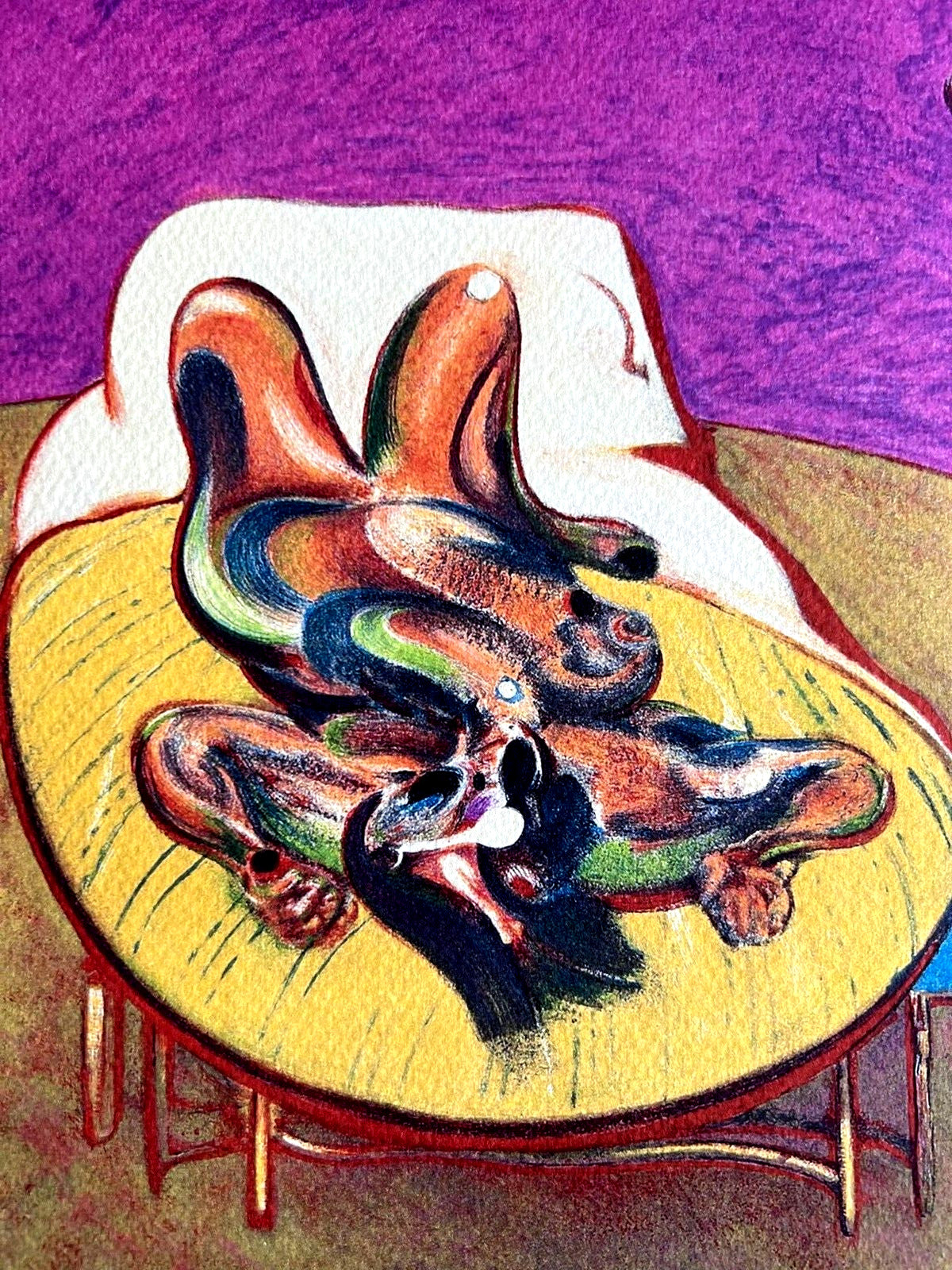 Francis Bacon Lithograph Coa Signed In Pen