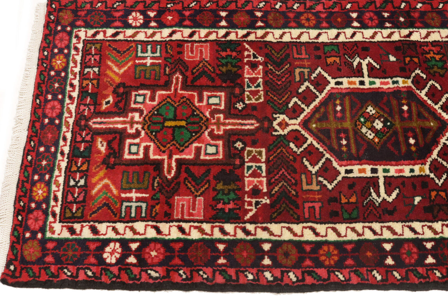 4'6X10 Ft Handmade Tribal Runner Rug Reindeer