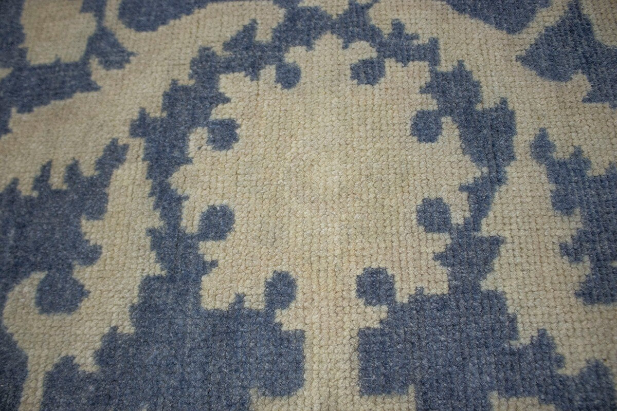 Handmade Wool Oriental Rug Large Slate Blue
