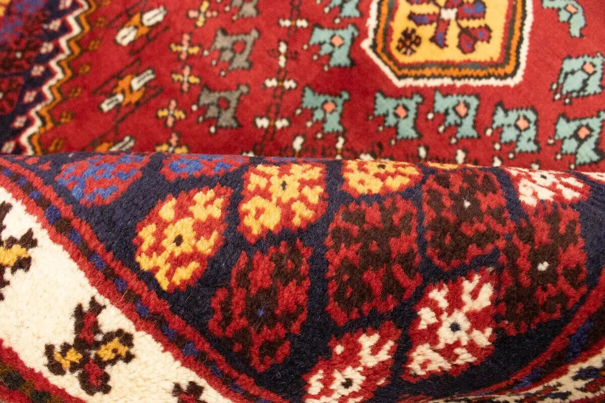 Hand-Knotted Tribal Small Rug Farmho Oriental