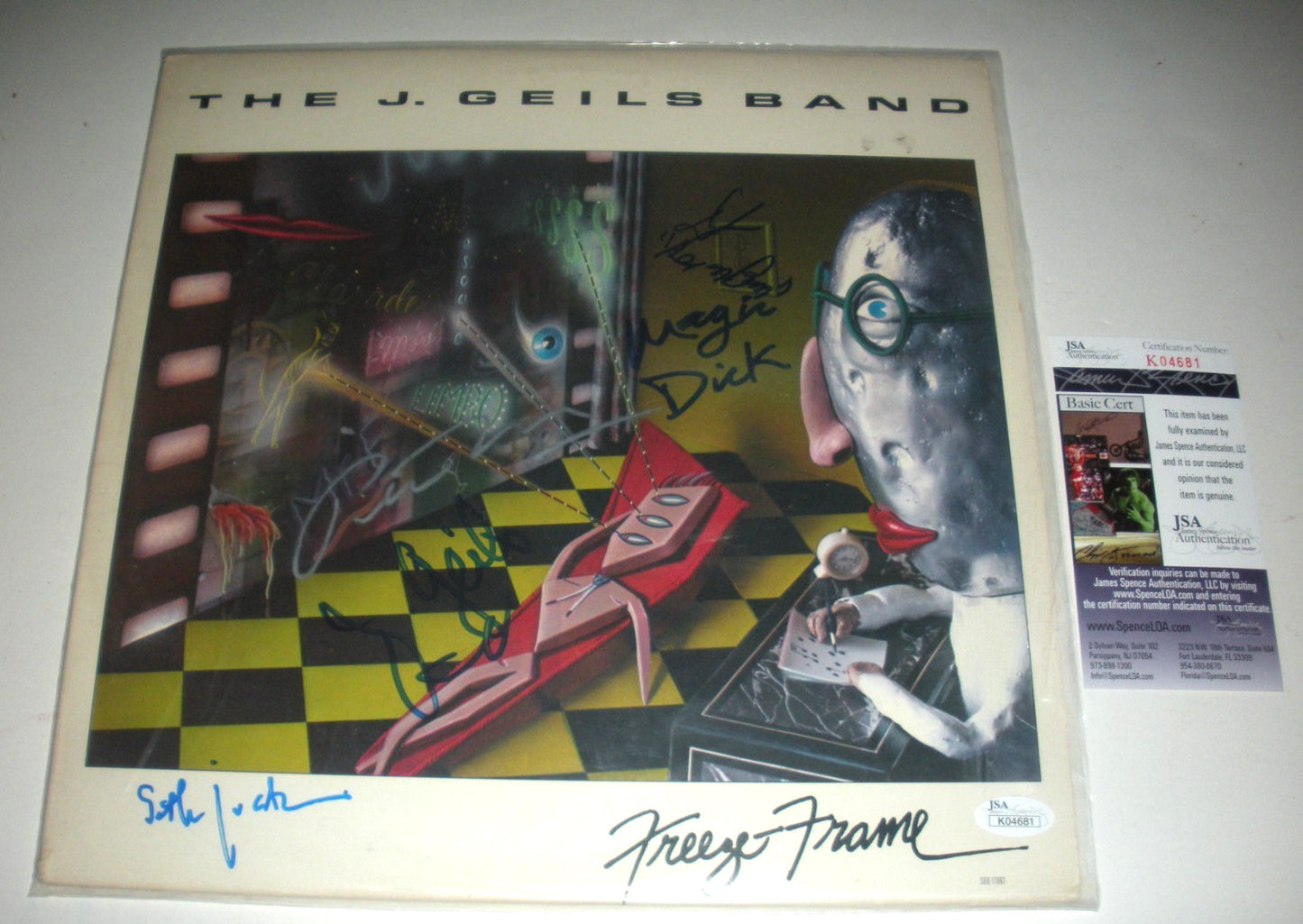 The J.Geils Band Freeze Frame 5 Sigs Rare Last 1