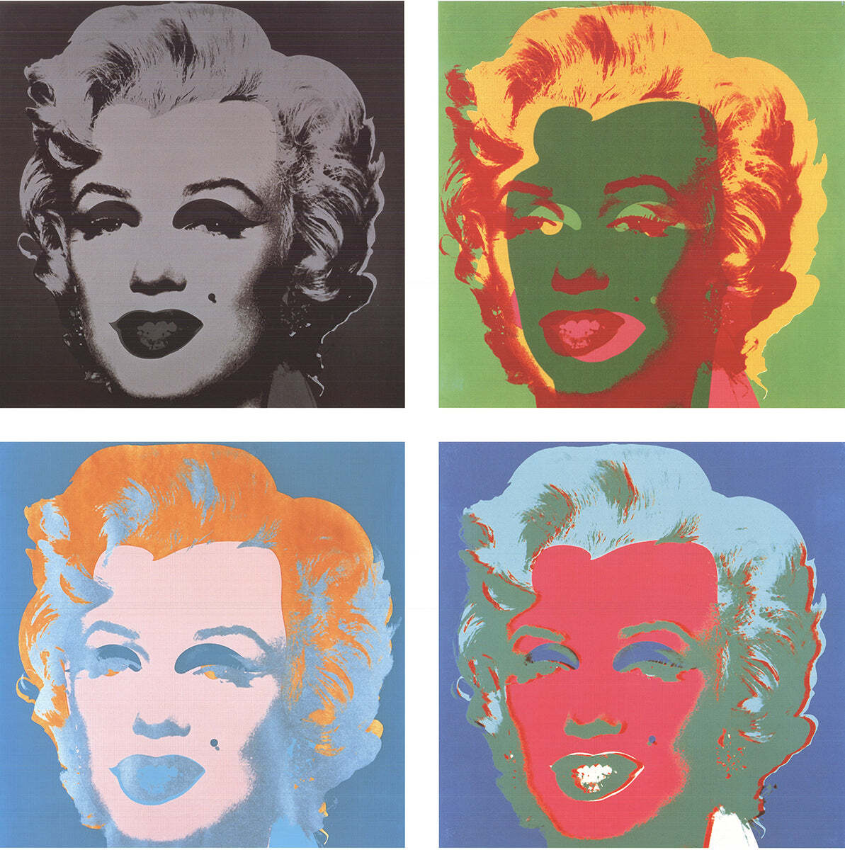 Andy Warhol Ten Marilyns " Poster Pop Art Multicolor Woman
