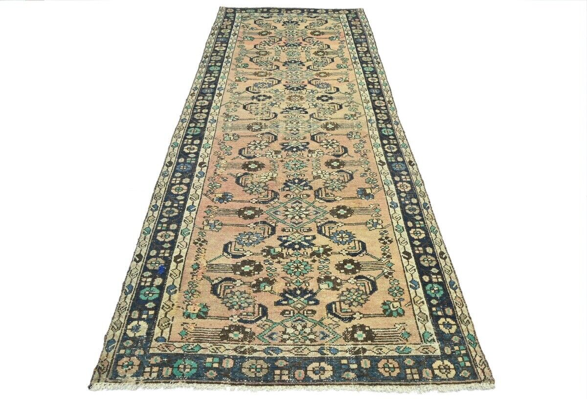 Vintage Antique Oriental Runner Rug Muted