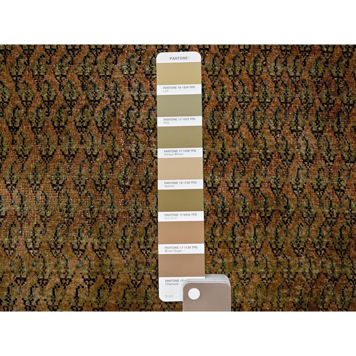 2'6"X11'5" Brown Vintage Zoroastrian Tebraz With Paisley Pattern Runner Rug