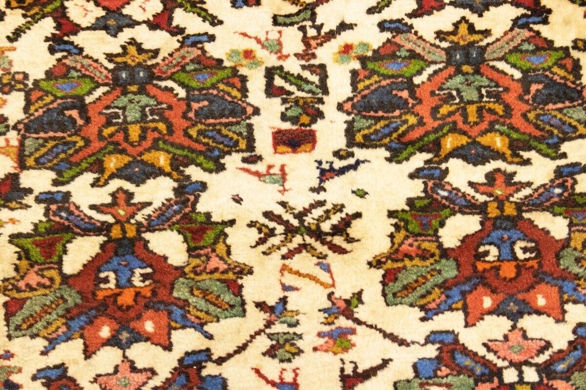 One-Of-A-Kind Vintage Floral Oriental Rug 3X5 Ft