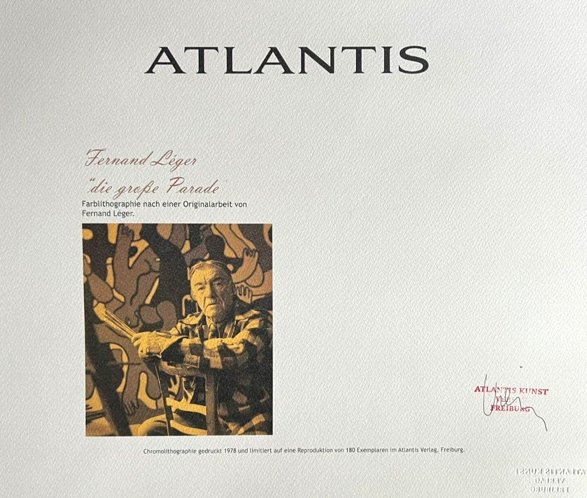 Fernand Lger Lithograph Coa Numbered Signature Stamp