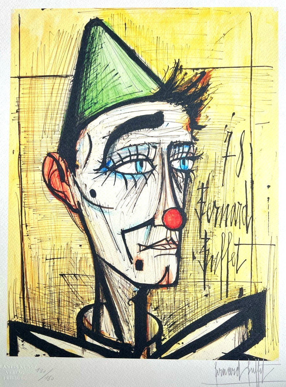 Bernard Buffet Lithograph Certified Coa Signed In