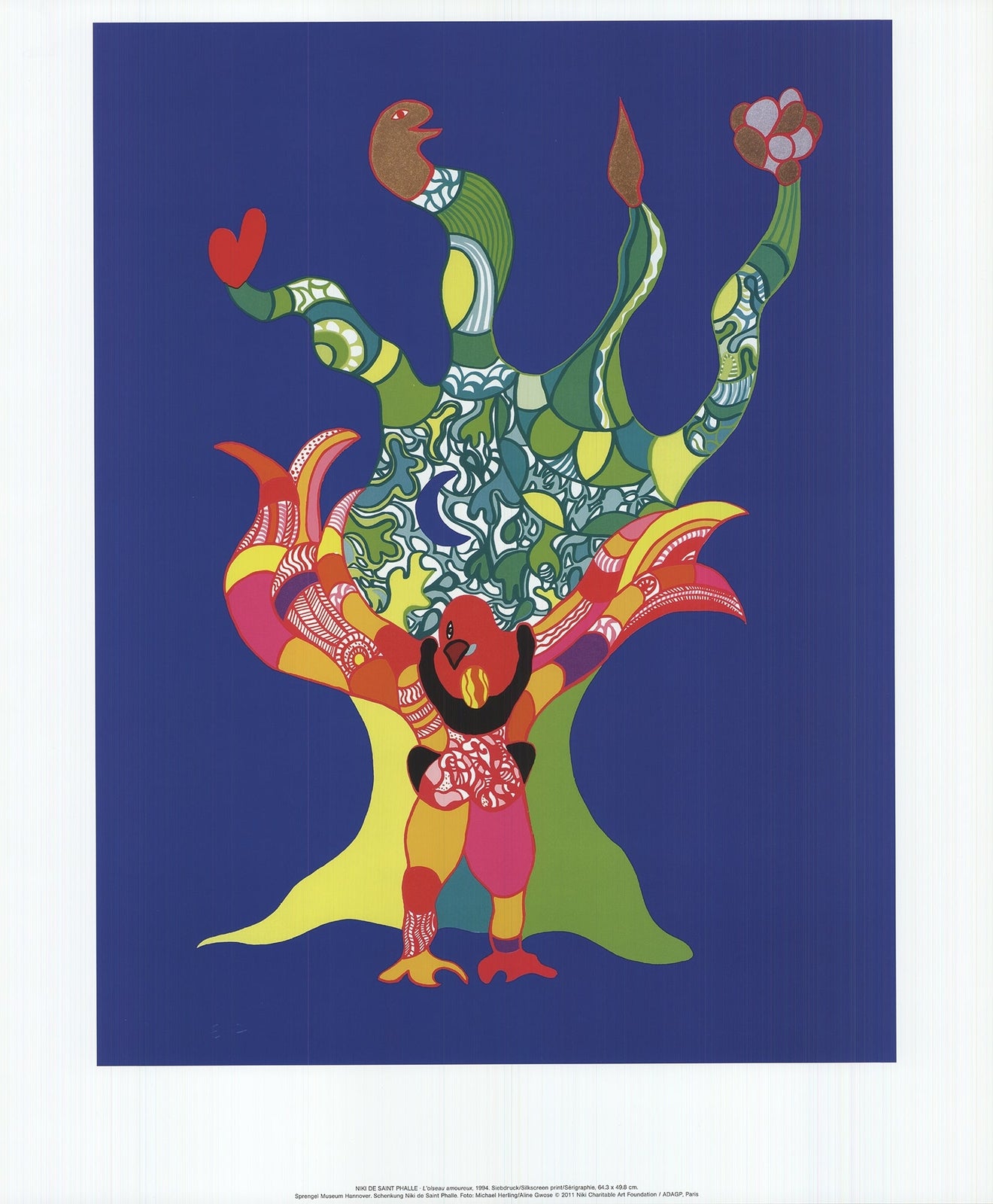 Niki De Saint Phalle L'Oiseau Amoureux " Offset Lithograph