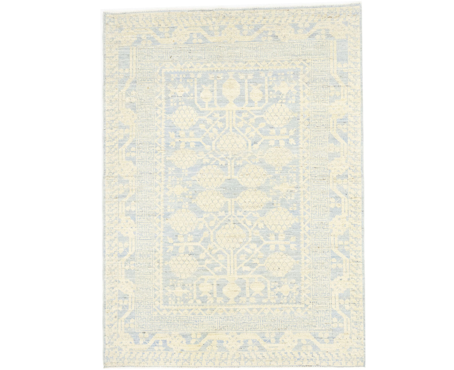 Handmade Khotan Rug Floral Classic Oushak