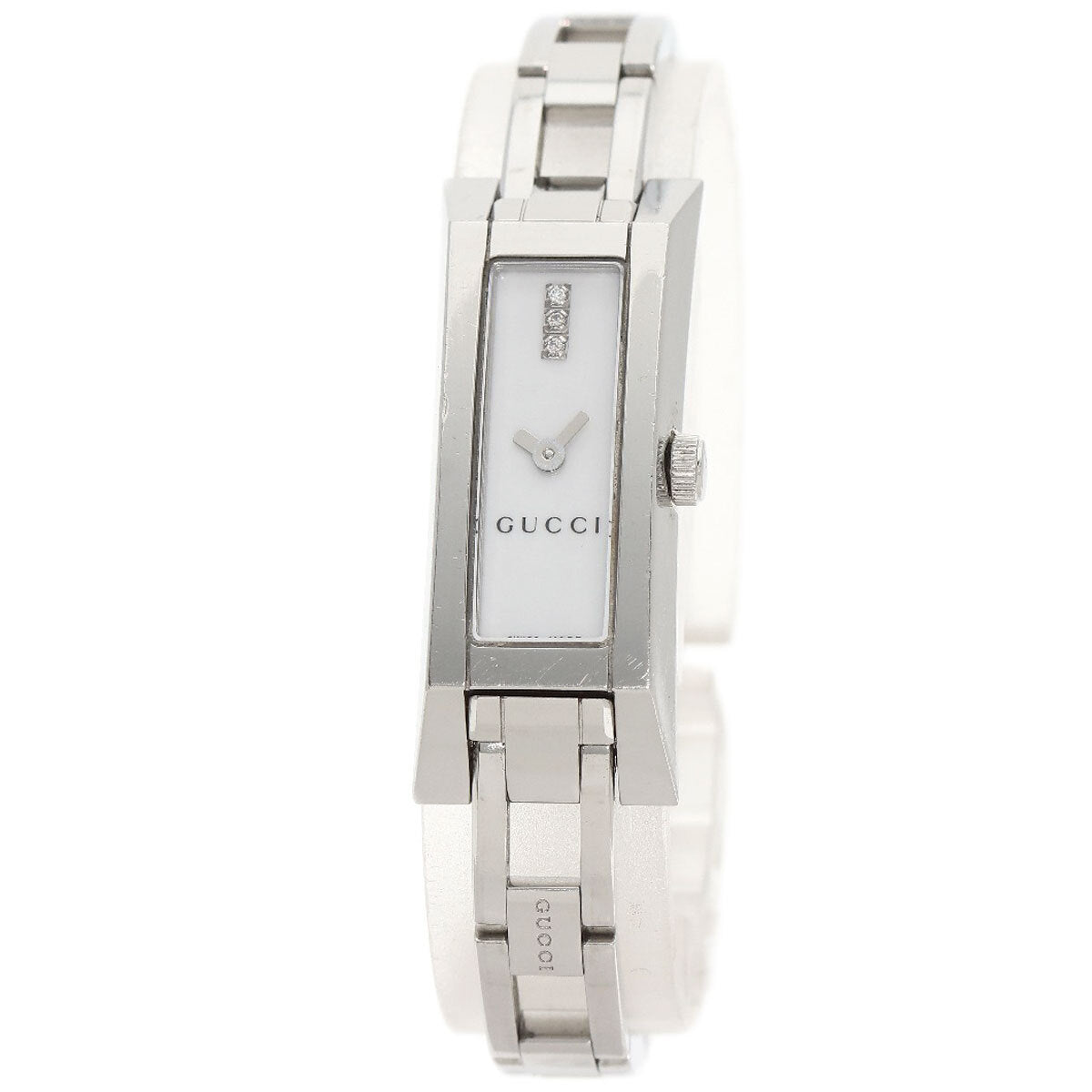 Gucci Square Face 3P Diamond Watches 110 Stainless Steel/Stainless Steel Ladies